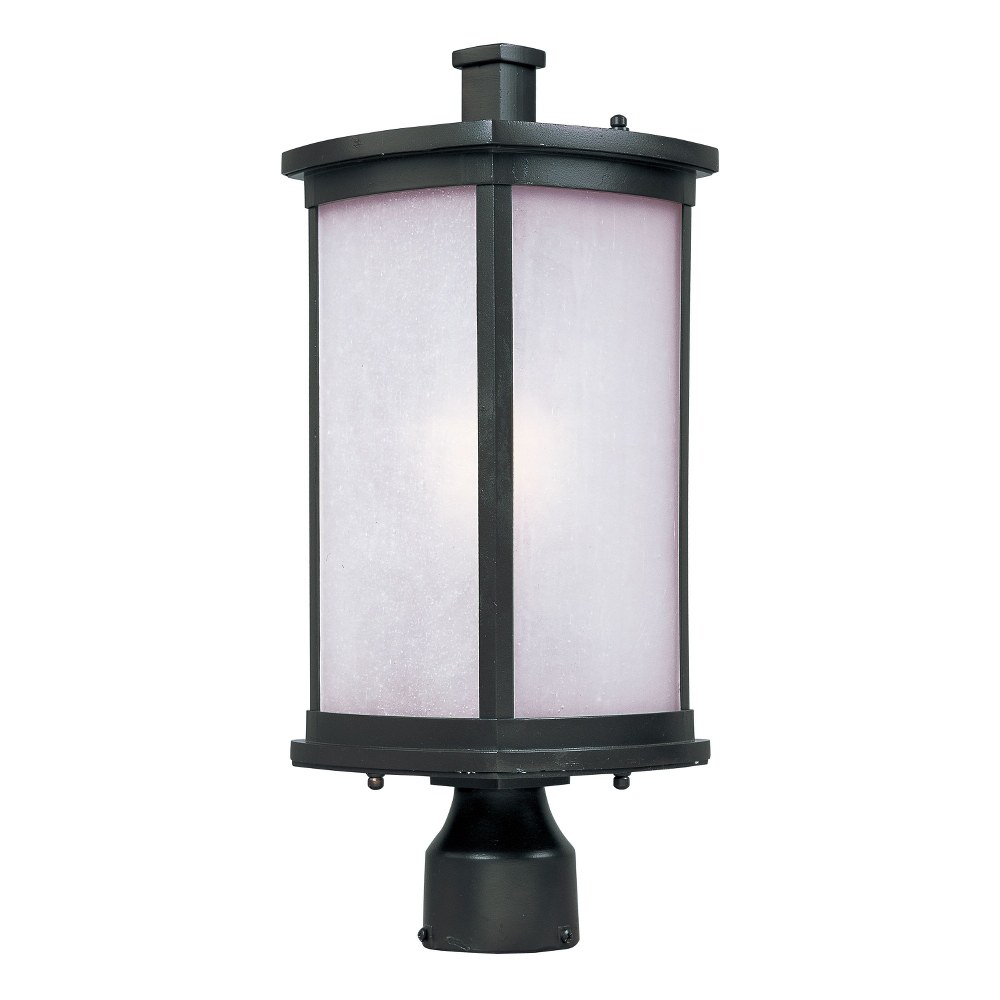 Maxim Lighting-3250FSBZ-Terrace-One Light Medium Outdoor Post Mount in Mission style-8 Inches wide by 19.25 inches high Bronze  Platinum Finish with Frosted Seedy Glass