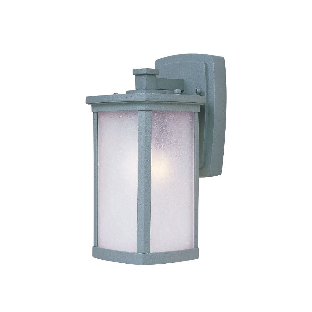 Maxim Lighting-3252FSPL-Terrace-One Light Small Outdoor Wall Mount in Mission style-5.25 Inches wide by 11 inches high   Platinum Finish with Frosted Seedy Glass