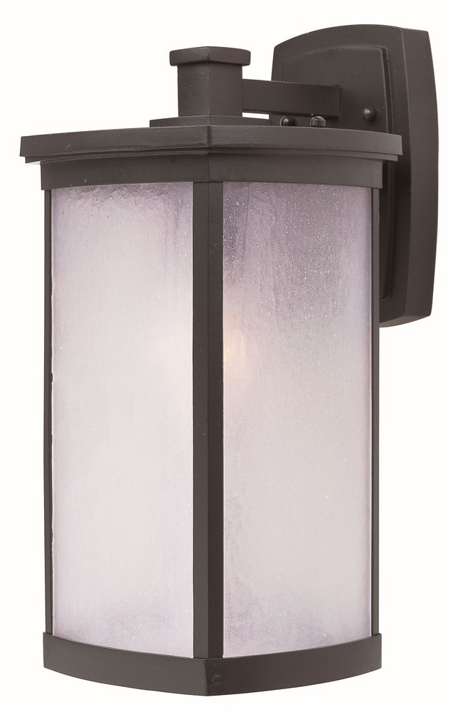 Maxim Lighting-3254FSBZ-Terrace-One Light Large Outdoor Wall Mount in Mission style-8 Inches wide by 16 inches high   Bronze Finish with Frosted Seedy Glass