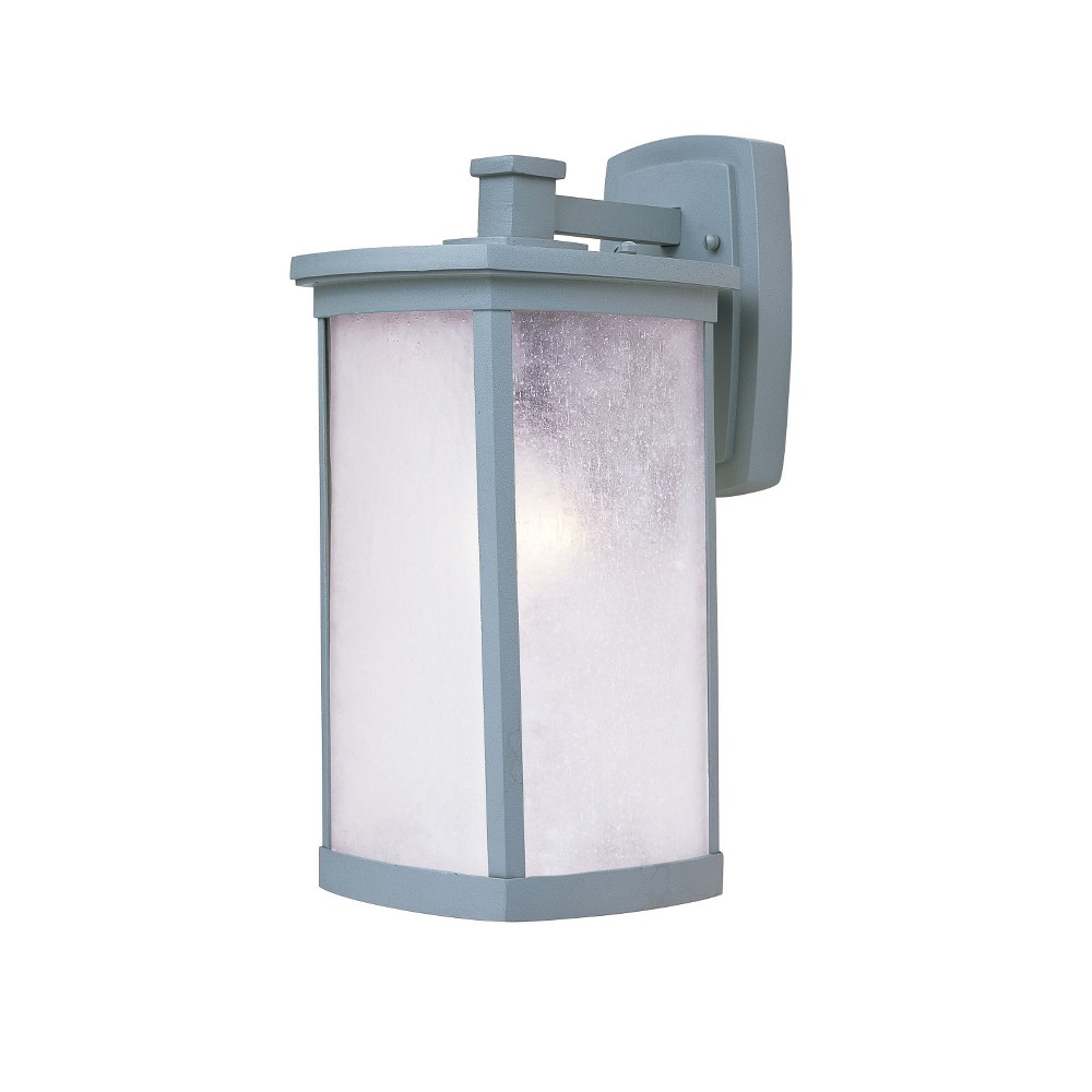 Maxim Lighting-3254FSPL-Terrace-One Light Large Outdoor Wall Mount in Mission style-8 Inches wide by 16 inches high   Platinum Finish with Frosted Seedy Glass