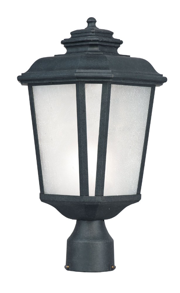 Maxim Lighting-3340WFBO-Radcliffe-One Light Medium Outdoor Post Mount in Early American style-9 Inches wide by 17.5 inches high   Black Oxide Finish with Weathered Frost Glass