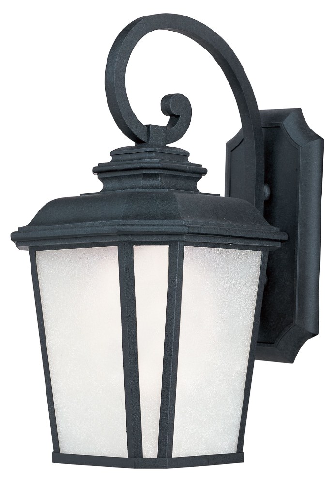 Maxim Lighting-3346WFBO-Radcliffe-One Light Large Outdoor Wall Mount in Early American style-11 Inches wide by 20.5 inches high   Black Oxide Finish with Weathered Frost Glass