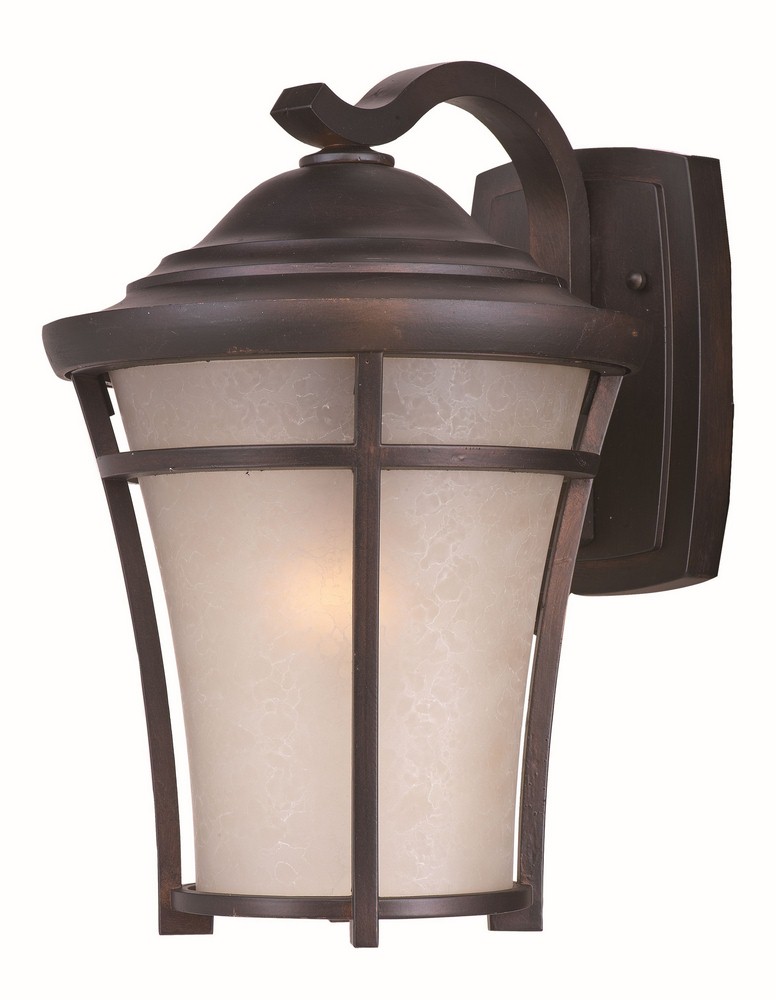 Maxim Lighting-3806LACO-Balboa DC-One Light Large Outdoor Wall Mount in Craftsman style-12 Inches wide by 17.25 inches high   Copper Oxide Finish with Lace Glass