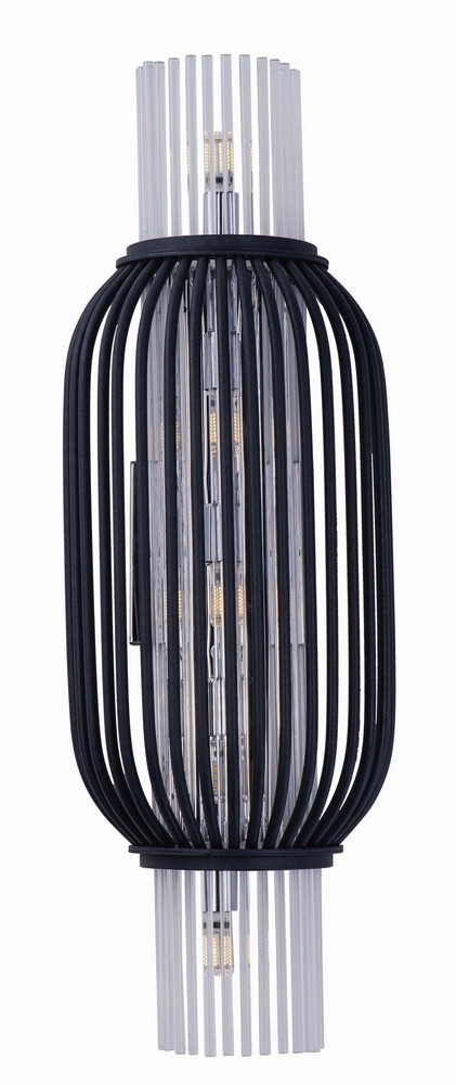 Maxim Lighting-38382CLAR-Aviary-15W 5 LED Wall Mount-9 Inches wide by 27 inches high   Anthracite Finish with Clear Glass