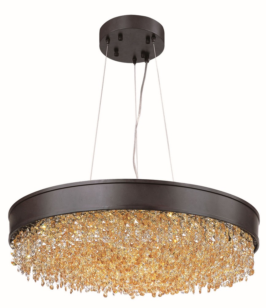 Maxim Lighting-39655SHBZ-Mystic-Pendant 1 Light-24 Inches wide by 6.75 inches high   Bronze Finish with Scotch Crystal