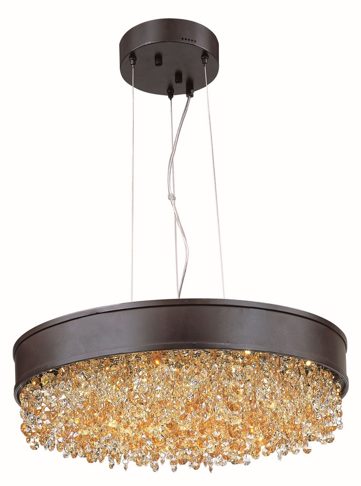 Maxim Lighting-39657SHBZ-Mystic-Pendant 1 Light-30 Inches wide by 6.75 inches high   Bronze Finish with Scotch Crystal