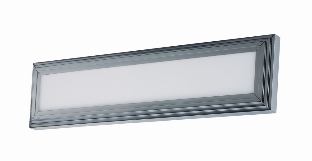 Maxim Lighting-39674WTPC-Picazzo - 24 Inch 26W 2 LED Wall Sconce   Polished Chrome Finish with White Glass