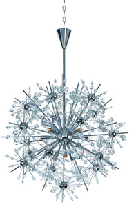 Maxim Lighting-39745BCPC-Starfire - Eleven Light Chandelier   Polished Chrome Finish with Beveled Crystal Glass