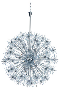 Maxim Lighting-39747BCPC-Starfire-Forty Light Chandelier in Crystal style-44 Inches wide by 62 inches high   Polished Chrome Finish with Beveled Crystal Glass