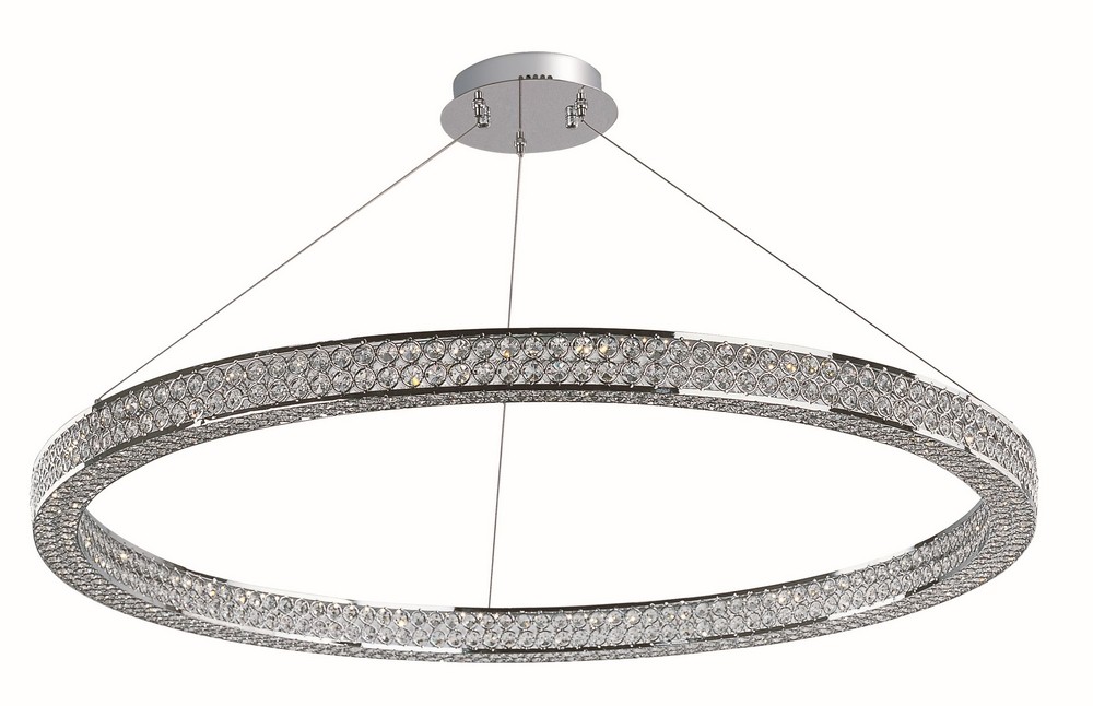 Maxim Lighting-39774BCPC-Eternity-Pendant 1 Light-40 Inches wide by 2.75 inches high   Polished Chrome Finish with Beveled Crystal