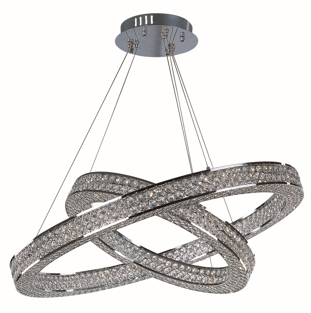 Maxim Lighting-39777BCPC-Eternity-Pendant 1 Light-30 Inches wide by 2.75 inches high   Polished Chrome Finish with Beveled Crystal