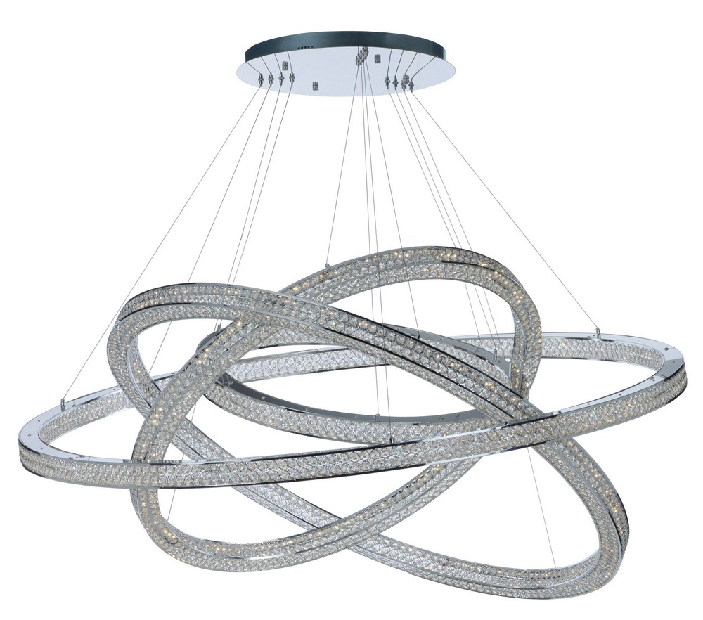 Maxim Lighting-39779BCPC-Eternity-Pendant 1 Light-60 Inches wide by 2.75 inches high   Polished Chrome Finish with Beveled Crystal