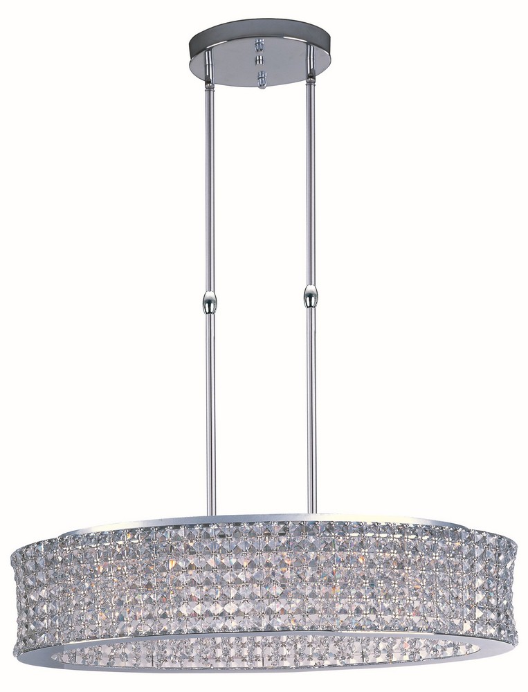 Maxim Lighting-39936BCPC-Vision-Fifteen Light Pendant in Crystal style-12 Inches wide by 7.5 inches high   Polished Chrome Finish with Beveled Crystal Glass