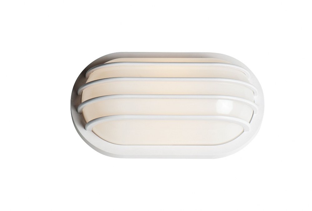 Maxim Lighting-51110FTWT-Bulwark-15W 1 LED Outdoor Wall Sconce-10.5 Inches wide by 5.75 inches high White  White Finish with Frosted Glass