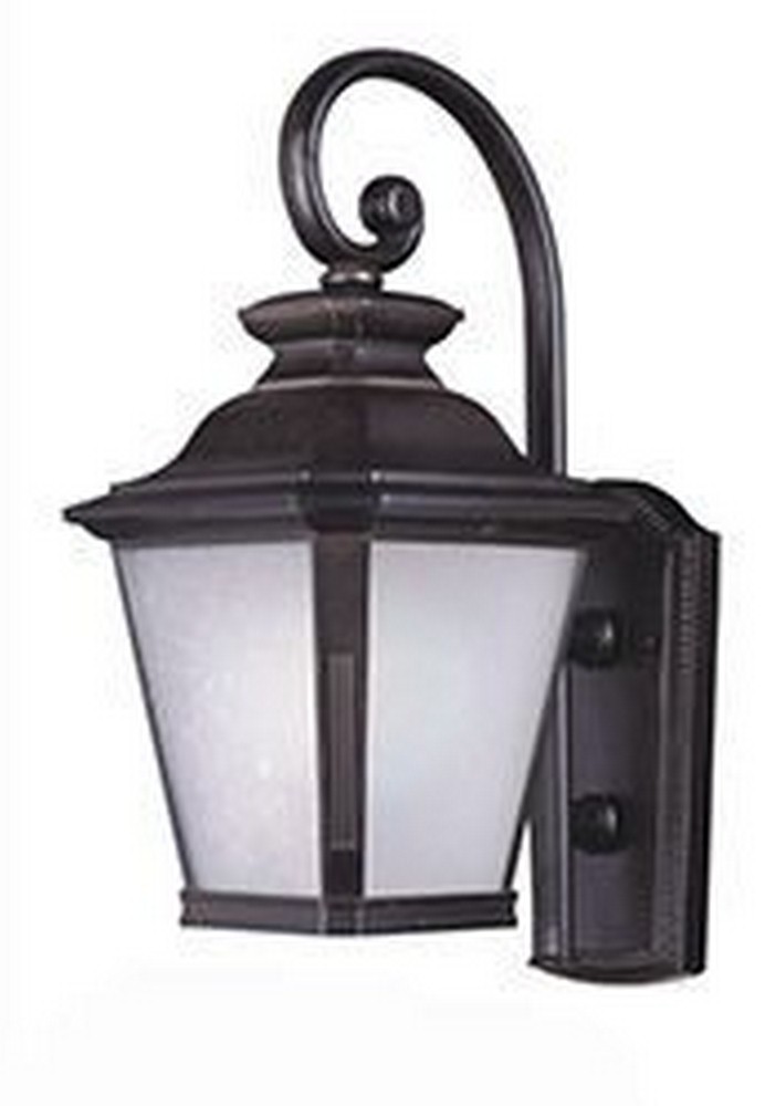 Maxim Lighting-51125FSBZ-Knoxville-Outdoor Wall Lantern-9 Inches wide by 18.5 inches high   Bronze Finish with Frosted Seedy Glass