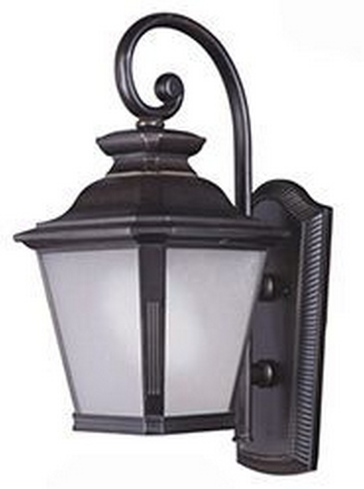 Maxim Lighting-51127FSBZ-Knoxville-Outdoor Wall Lantern-11 Inches wide by 23.75 inches high   Bronze Finish with Frosted Seedy Glass