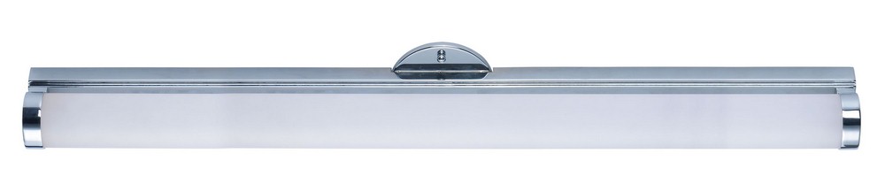 Maxim Lighting-53025WTPC-Polar-1 Light Bath Vanity-36 Inches wide by 4.75 inches high   Polished Chrome Finish with White Glass