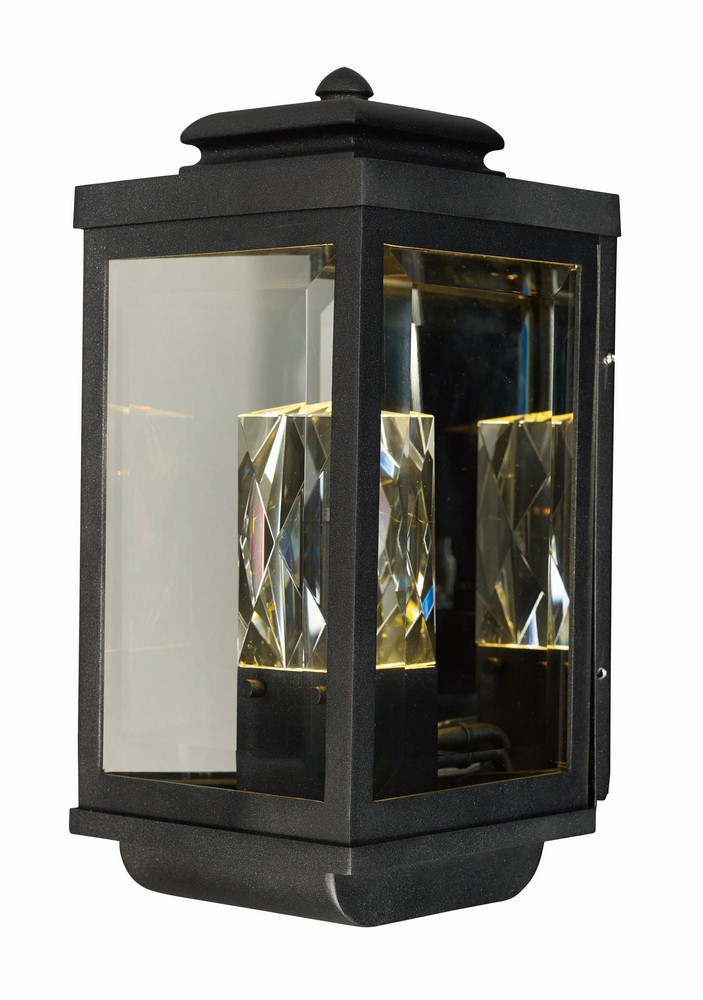 Maxim Lighting-53524CLGBK-Mandeville-Outdoor Wall Lantern-7 Inches wide by 16 inches high   Galaxy Black Finish with Clear Glass