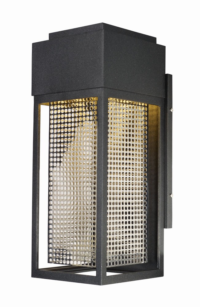 Maxim Lighting-53599GBKSST-Townhouse-Outdoor Wall Lantern Aluminum/Stainless Steel-7 Inches wide by 16.5 inches high   Galaxy Black/Stainless Steel Finish