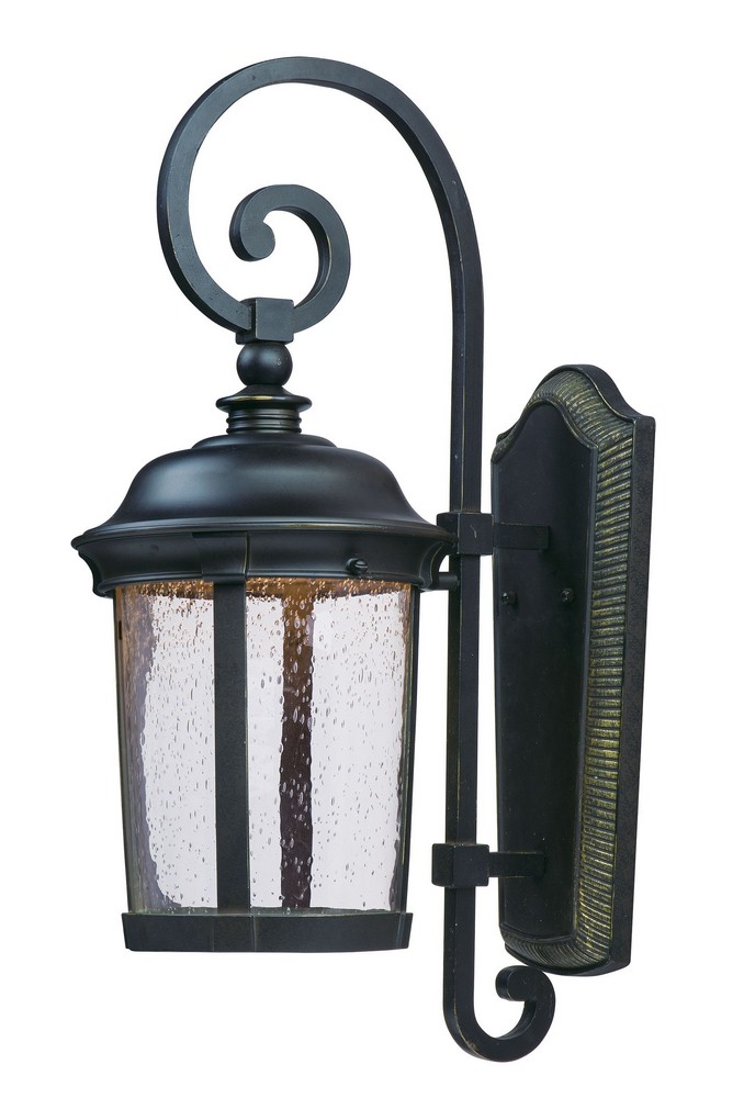 Maxim Lighting-55024CDBZ-Dover-Outdoor Wall Lantern-9.25 Inches wide by 25.5 inches high   Bronze Finish with Seedy Glass