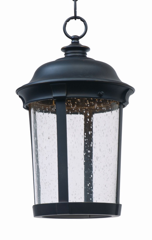 Maxim Lighting-55029CDBZ-Dover-12W 1 LED Outdoor Hanging Lantern-9.5 Inches wide by 16.5 inches high   Bronze Finish with Clear Seedy Glass