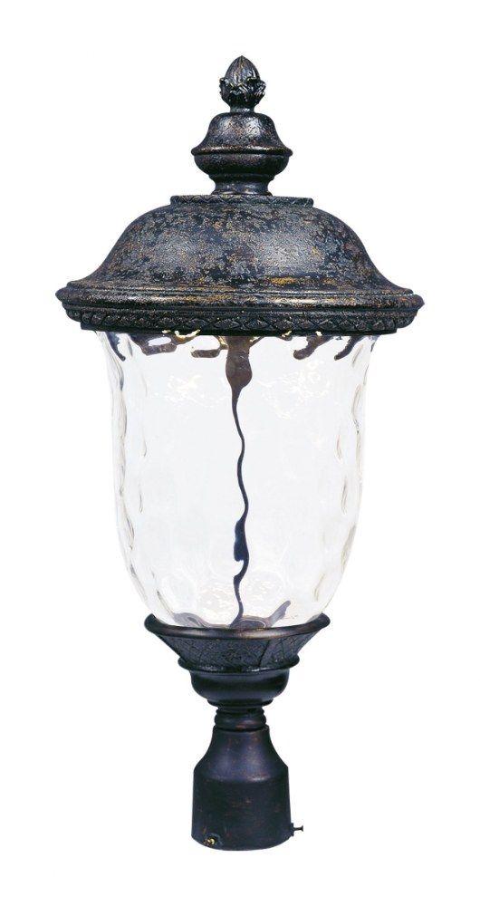 Maxim Lighting-55420WGOB-Carriage House-12W 1 LED Outdoor Post Mount-12.5 Inches wide by 26.5 inches high   Oriental Bronze Finish with Water Glass