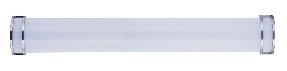 Maxim Lighting-55535WTSN-Linear 1 Light Bath Vanity Approved for Damp Locations   Satin Nickel Finish with White Glass