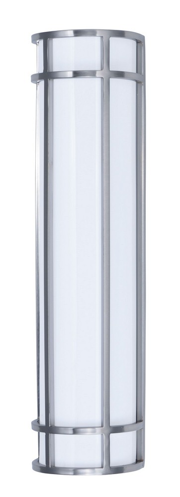 Maxim Lighting-55575WTSN-Moon Ray-23W 1 LED Wall Sconce-6 Inches wide by 24 inches high   Satin Nickel Finish with White Glass