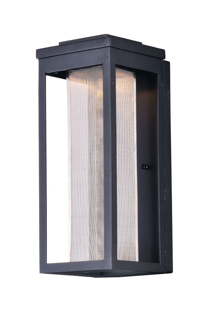 Maxim Lighting-55904MSCBK-Salon-12W 1 LED Outdoor Wall Mount-6 Inches wide by 15 inches high Black Clear Black Finish with Water Glass