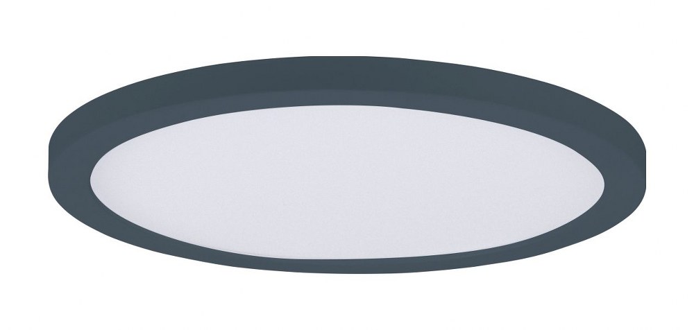 Maxim Lighting-57694WTBK-Chip-18W 1 LED Round Flush Mount-9 Inches wide by 0.75 inches high Black  Black Finish with White Glass