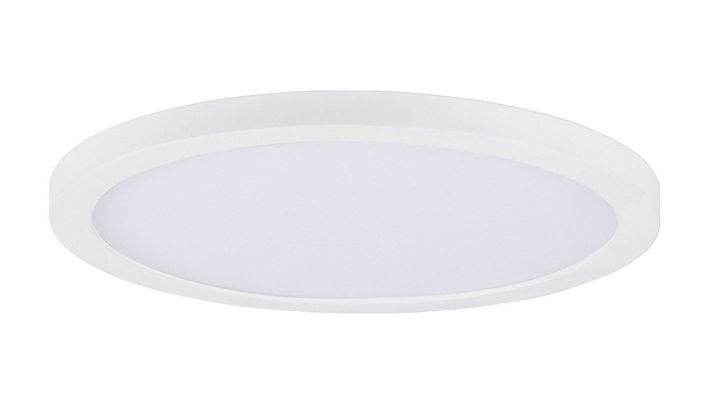 Maxim Lighting-57694WTWT-Chip-18W 1 LED Round Flush Mount-9 Inches wide by 0.75 inches high White  Black Finish with White Glass