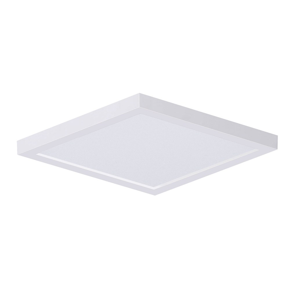 Maxim Lighting-57699WTWT-Chip-18W 1 LED Square Flush Mount-8.5 Inches wide by 0.75 inches high White  Black Finish with White Glass