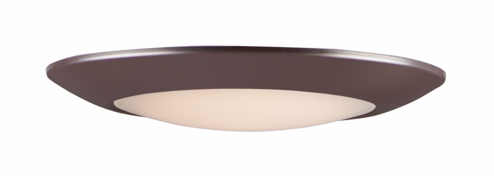 Maxim Lighting-57855WTBZ-Diverse Direct-20W 3000K 1 LED Flush Mount in Commodity style-11 Inches wide by 1.75 inches high Bronze  White Finish with White Glass