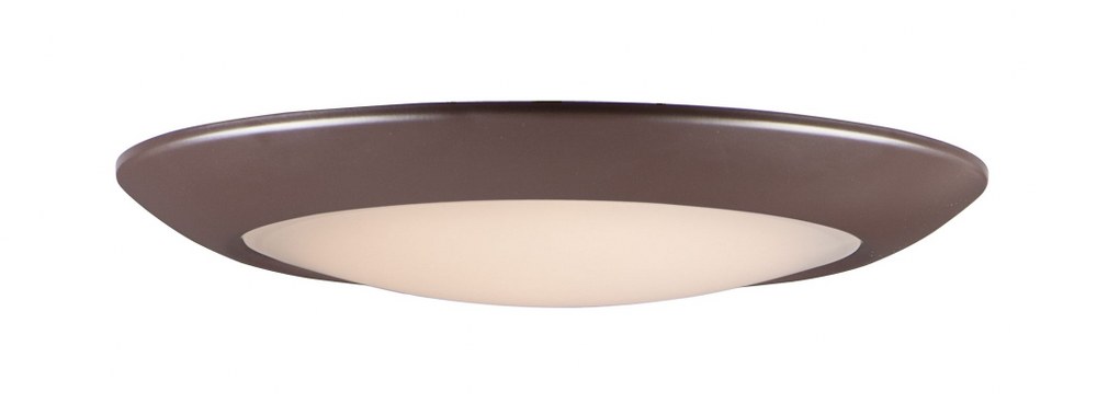 Maxim Lighting-57860WTBZ-Diverse Direct-25W 3000K 1 LED Flush Mount in Commodity style-13 Inches wide by 1.75 inches high Bronze  White Finish with White Glass