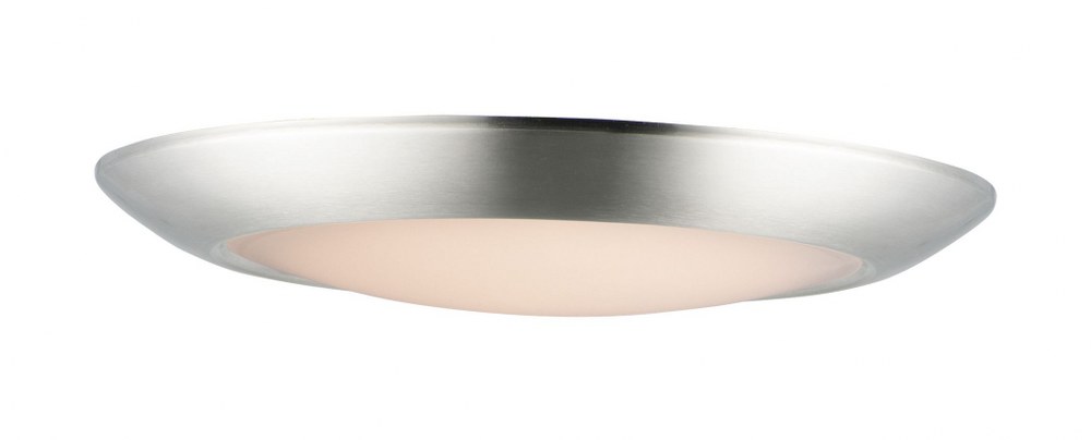 Maxim Lighting-57860WTSN-Diverse Direct-25W 3000K 1 LED Flush Mount in Commodity style-13 Inches wide by 1.75 inches high Satin Nickel  White Finish with White Glass