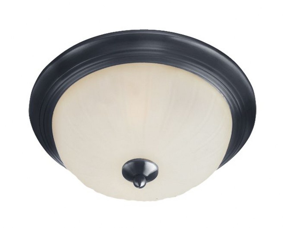 Maxim Lighting-5832FTBK-Essentials-583x-3 Light Flush Mount in  style-15.5 Inches wide by 6 inches high   Black Finish with Frosted Glass