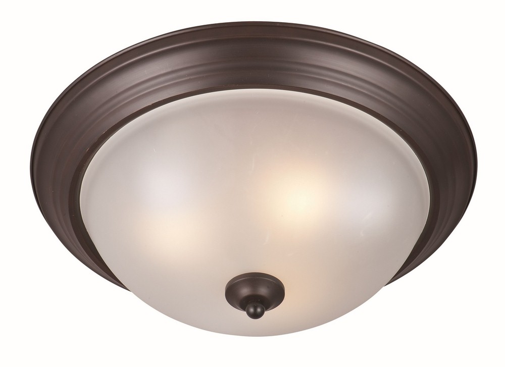 Maxim Lighting-85842FTOI-Flush Mount EE-Three Light Flush Mount in Contemporary style-15.5 Inches wide by 6 inches high   Oil Rubbed Bronze Finish with Frosted Glass