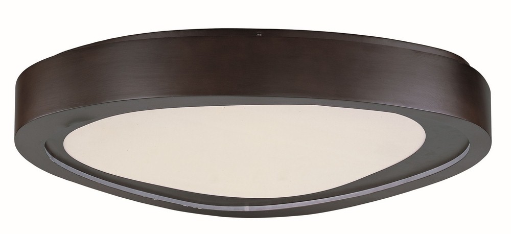 Maxim Lighting-85853WTBZ-Nebula LED-Issue in Commodity style-25 Inches wide by 4.75 inches high Bronze  White Finish with White Glass