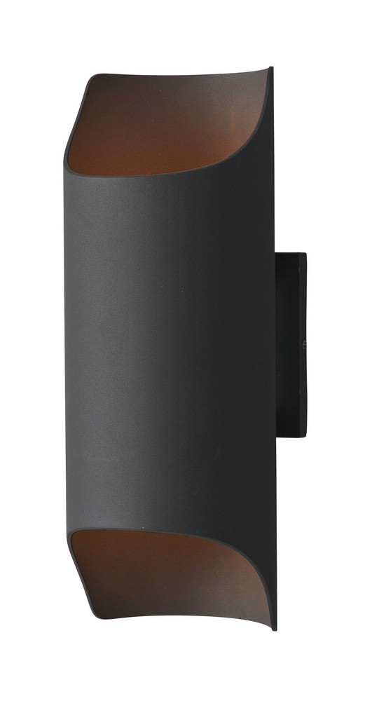 Maxim Lighting-86119ABZ-Lightray-12W 2 LED Outdoor Wall Sconce in Modern style-5.75 Inches wide by 13.75 inches high Architectural Bronze  Brushed Aluminum Finish