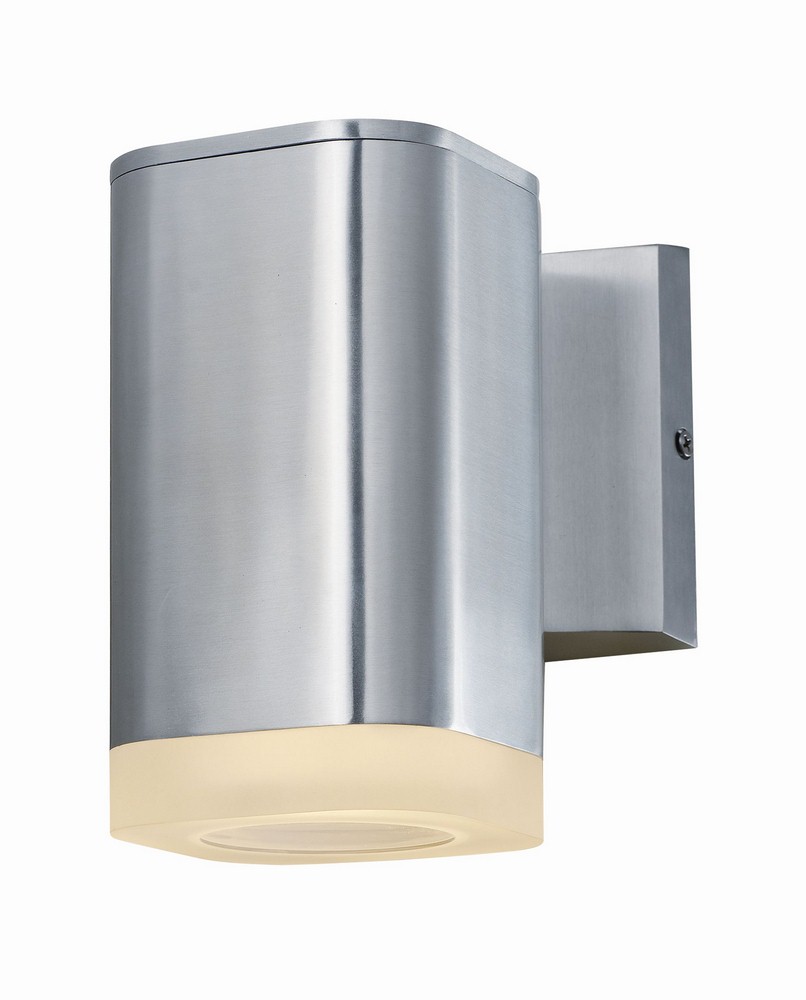 Maxim Lighting-86134AL-Lightray-6W 1 LED Outdoor Wall Sconce in Modern style   Brushed Aluminum Finish with Frosted Glass