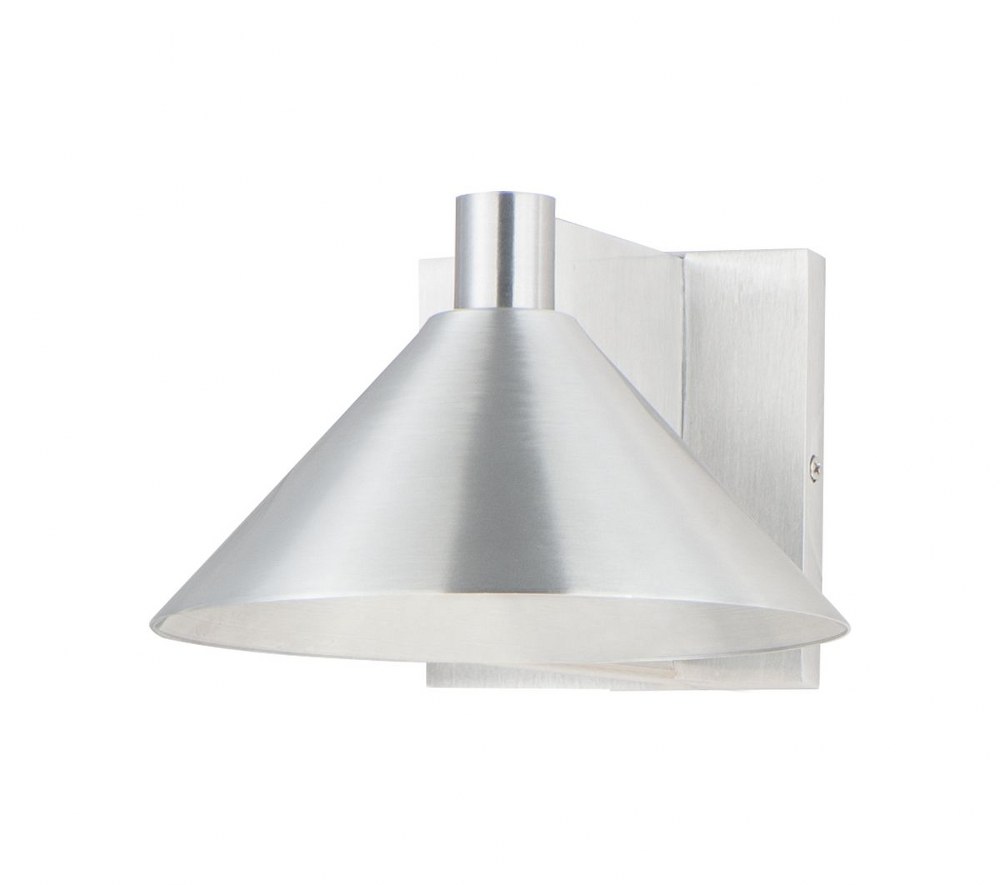 Maxim Lighting-86141AL-Conoid-8W 1 LED Medium Outdoor Wall Mount-8 Inches wide by 5.2 inches high   Brushed Aluminum Finish