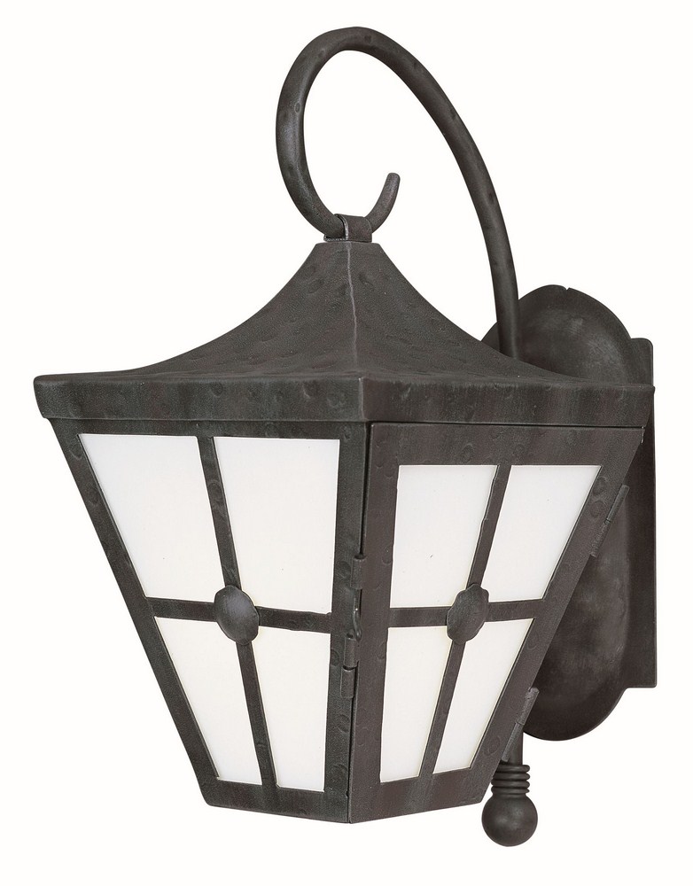 Maxim Lighting-86232FTCF-Castille EE-Outdoor Wall Lantern Forged Iron in Mission style-8.5 Inches wide by 17 inches high   Country Forge Finish with Frosted Glass