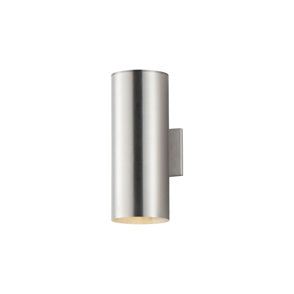 Maxim Lighting-86403AL-Outpost-20W 2 LED Outdoor Wall Mount-5 Inches wide by 15 inches high   Brushed Aluminum Finish
