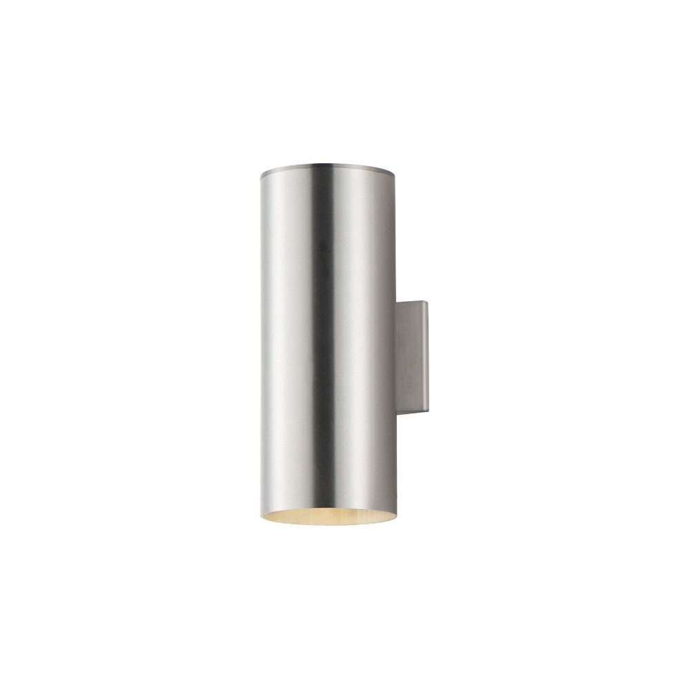 Maxim Lighting-86403AL-Outpost-20W 2 LED Outdoor Wall Mount-5 Inches wide by 15 inches high Brushed Aluminum  Brushed Aluminum Finish