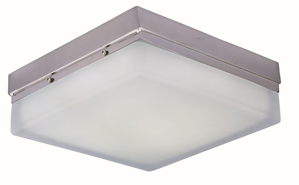 Maxim Lighting-87576FTWTSN-Illuminare-21W 1 LED Flush Mount in Contemporary style-7 Inches wide by 3.25 inches high   Satin Nickel Finish with Frosted/White Glass