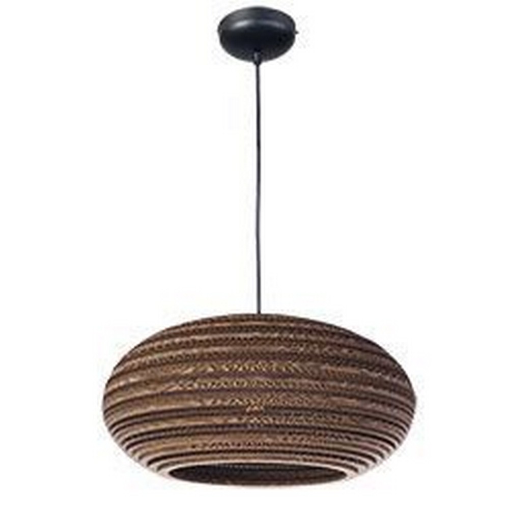 Maxim Lighting-9105JVBK-Java-One Light Pendant in Far East style-17 Inches wide by 9 inches high   Black Finish