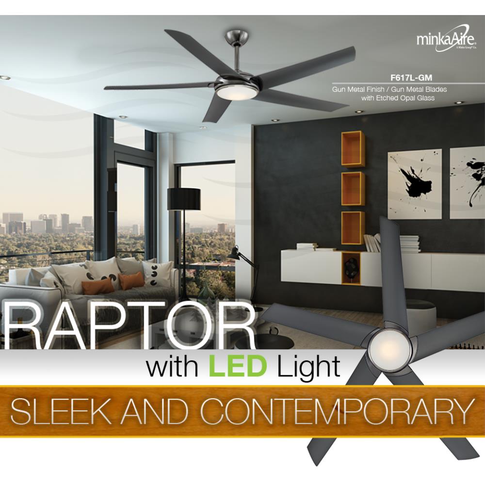 Raptor 60 Ceiling Fan With Light Kit