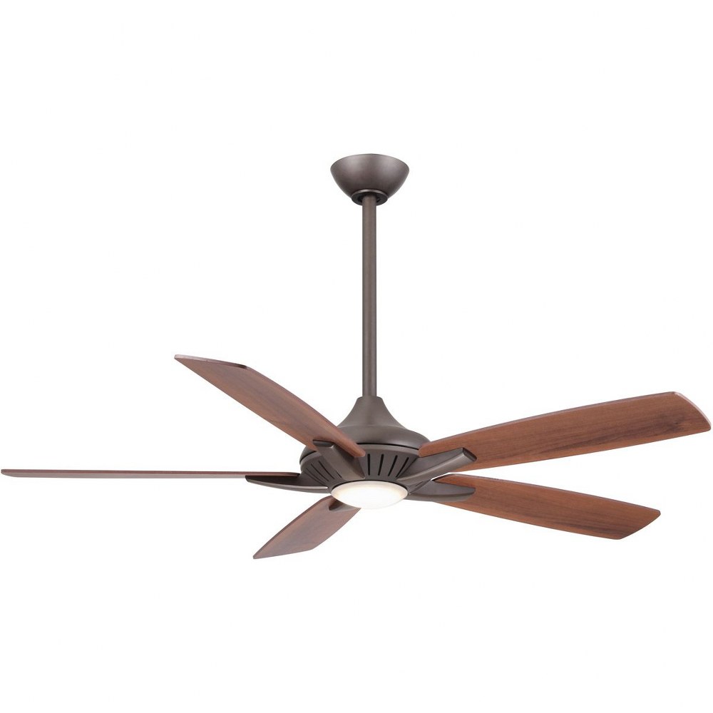Minka Aire Fans-F1000-ORB-Dyno - Ceiling Fan with Light Kit in Transitional Style - 12 inches tall by 52 inches wide   Oil Rubbed Bronze Finish with Medium Maple/Dark Walnut Blade Finish with Frosted 