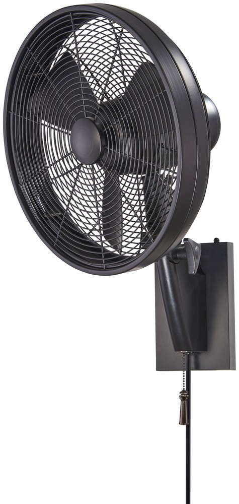 Minka Aire Fans-F307-MBK-Anywhere - 15 Inch 3 Blade Oscillating Fan Matte Black Black Matte Black Finish with Black Blade Finish