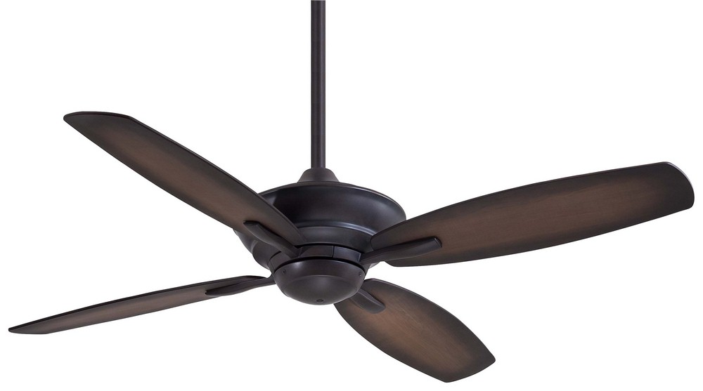 Minka Aire Fans-F513-KA-New Era - Ceiling Fan in Transitional Style - 13 inches tall by 52 inches wide Kocoa Finish Dark Maple/Medium Maple White Finish with White Blade Finish